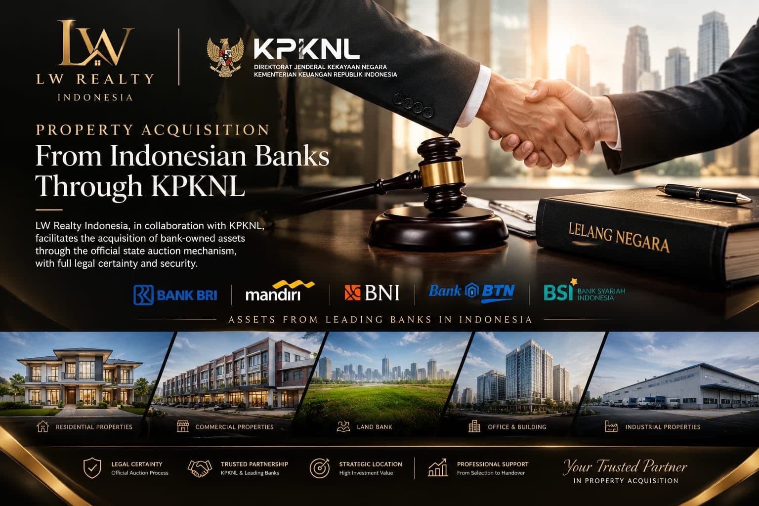 Property acquisition from Indonesian banks through the KPKNL official state auction mechanism.